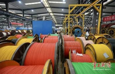 五彩电缆线 金杯电工车间的科技与美学交融